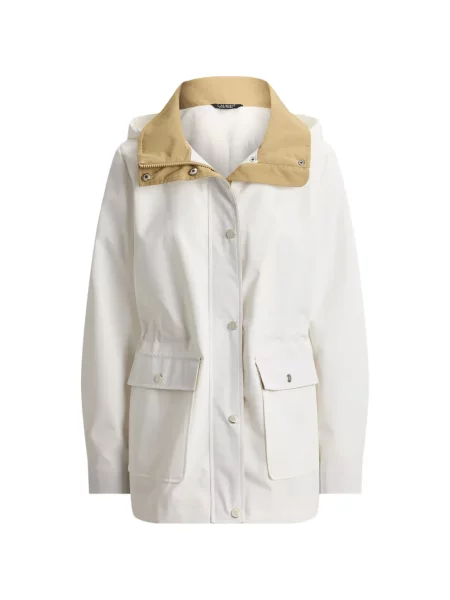 Geacă parka Lauren Ralph Lauren cu glugă alb