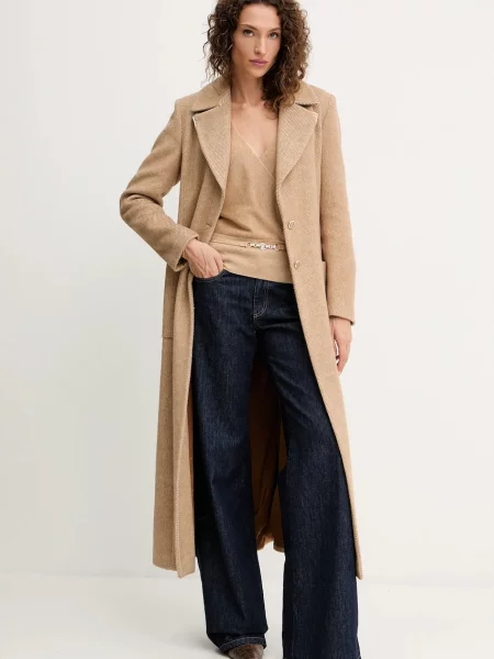 Светр з вовною Fracomina легкий бежевий