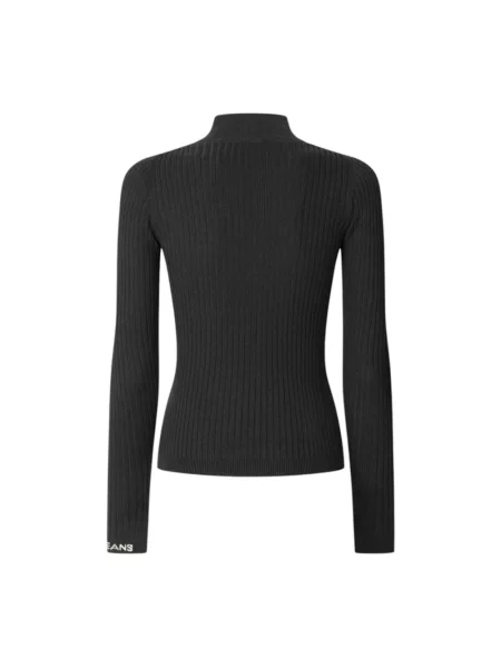 Sweter Pepe Jeans z dżerseju czarny