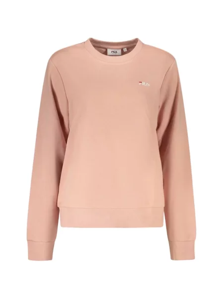 Hanorac crewneck Fila cu decolteu rotund cu autograf roz