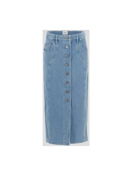 Spódnica midi Isabel Marant Etoile niebieska