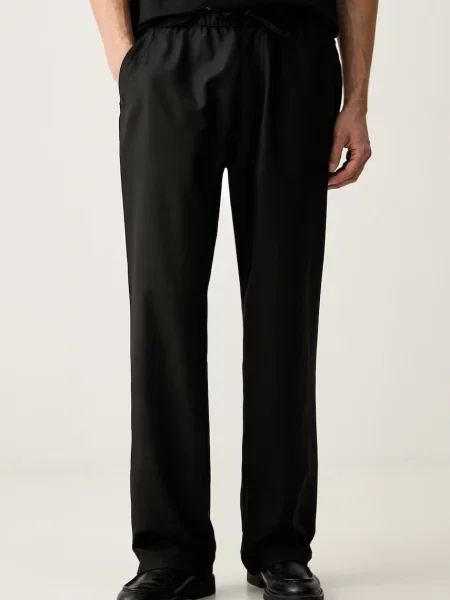 Michael Kors pantaloni regular pentru bărbați cu amestec de lână negru
