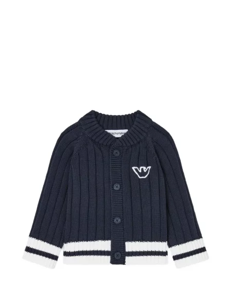 Dětské kardigan Emporio Armani modrý