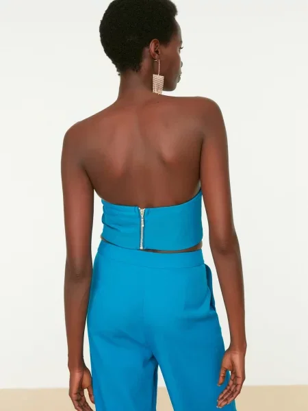 Top Trendyol brez naramnic modra