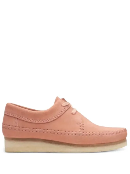 Sneakerși Clarks Originals cu șireturi din piele de căprioară roz