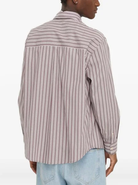 Pruhovaná dlouhá košile Drykorn růžová