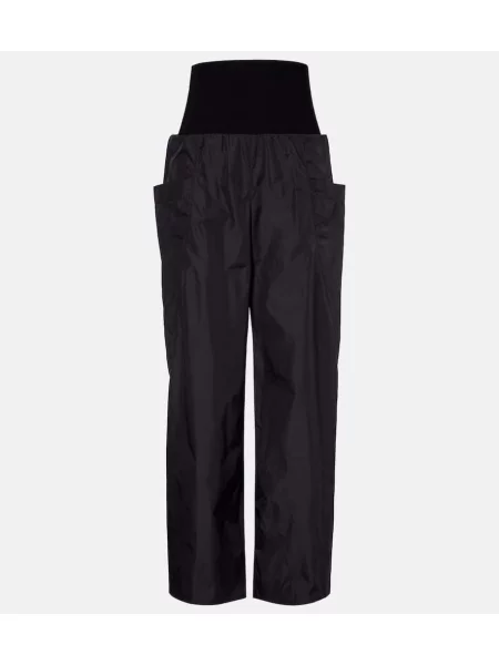 Szerokie spodnie Alaïa czarne