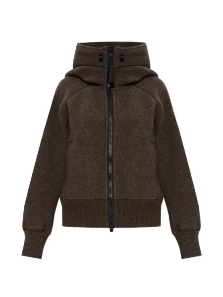 Geacă Canada Goose cu glugă maro