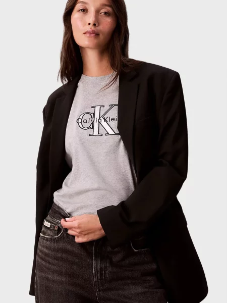 Класична футболка Calvin Klein Jeans сіра