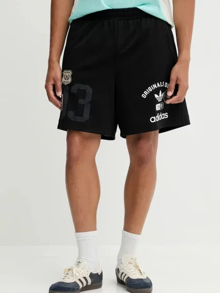 Мрежести къс шорти Adidas Originals черно