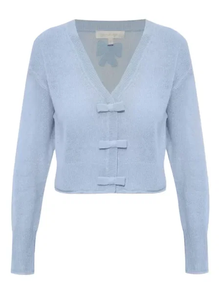 Kardigan Loveshackfancy z kokardką niebieski