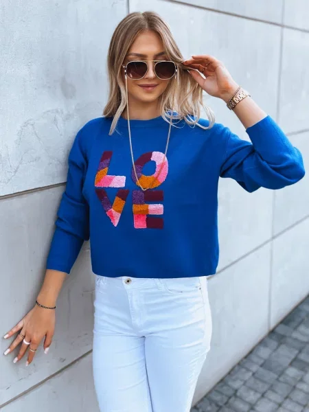 Sweter oversize HARPER Dstreet niebieski