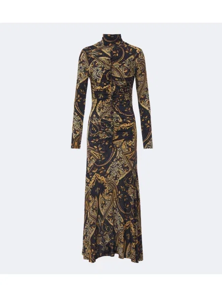 Rochie midi Ulla Johnson din jerseu cu model paisley