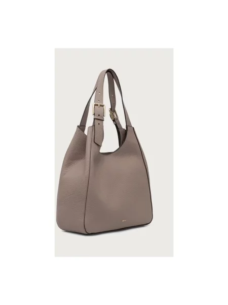 Furla torebka shopper skórzana Dora L Tote beżowa