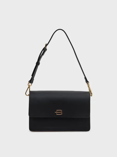 Шкіряна сумка Baldinini чорна
