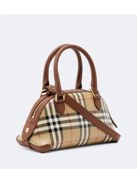 Top Burberry în carouri maro