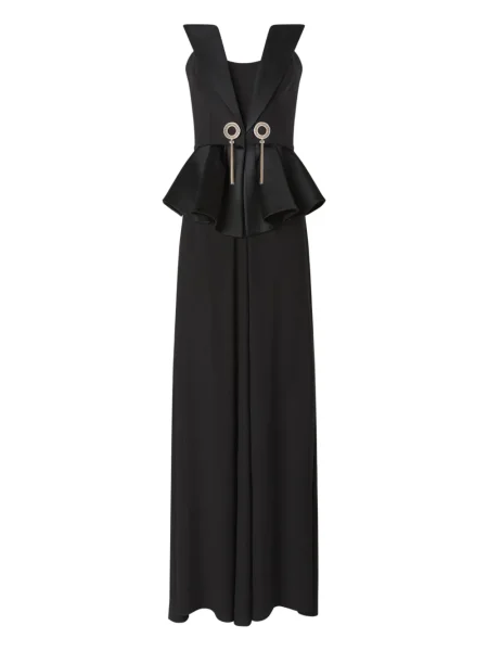 Cu peplum rochie Genny de costum negru