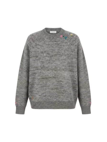 Sweter Dries Van Noten wełniany szary