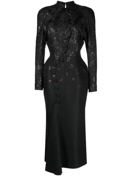 Rochie maxi Saiid Kobeisy lungă de costum negru