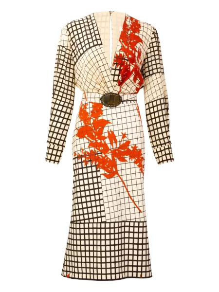 Rochie midi Silvia Tcherassi cu imagine cu imprimeu geometric până la genunchi