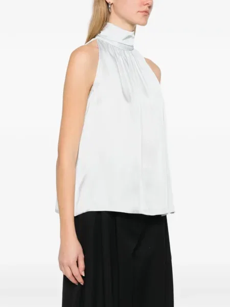 Bluză Anine Bing cu gât halter albastru