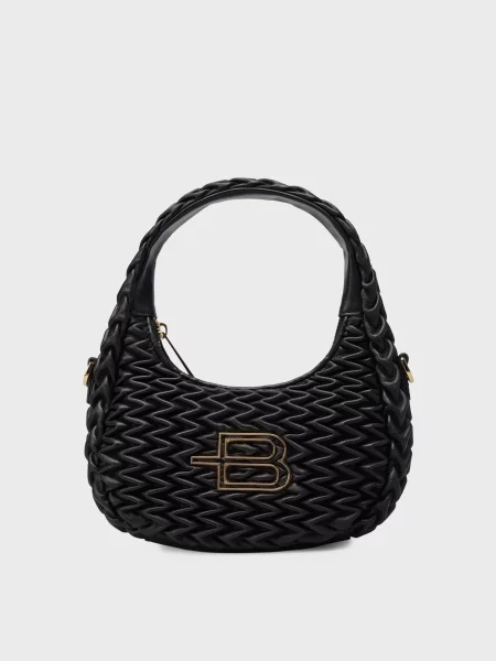 Шкіряна сумка Baldinini чорна