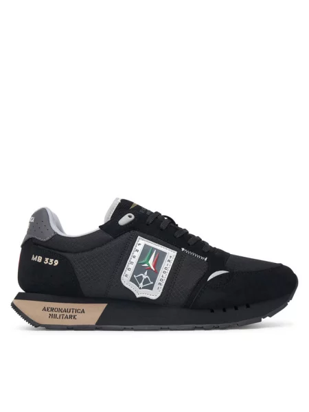 Sneakersy Aeronautica Militare czarne