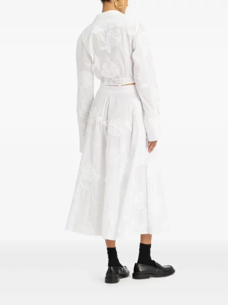 Haftowana koszula Rotate Birger Christensen kopertowa biała