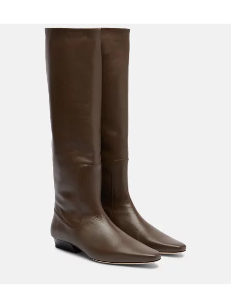 Cizme Staud din piele maro