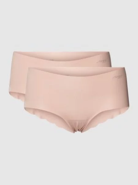 Majtki z detalem z logo model ‘ZERO MICROFIBRE’ Sloggi beżowe