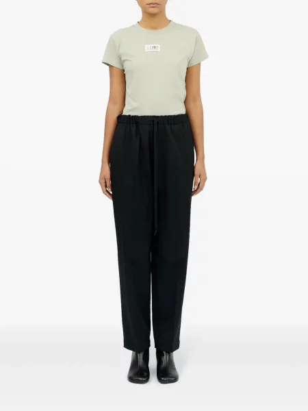 Vilnonės kelnės Mm6 Maison Margiela juoda