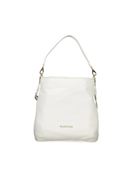 Lniana torebka Valentino Bags biała