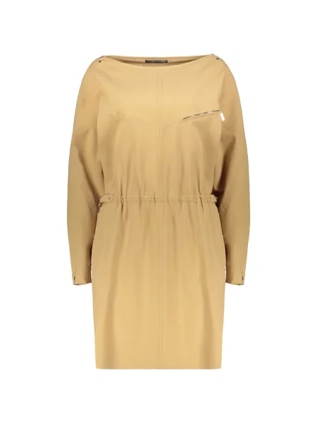 Cu centură lung rochie mini Alberta Ferretti galben