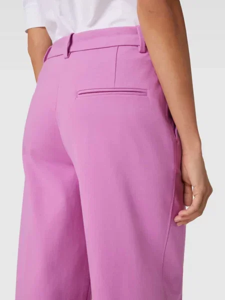 Spodnie materiałowe o rozkloszowanym kroju w jednolitym kolorze Marc O'polo