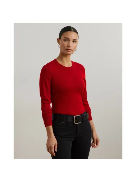 Sweter Ralph Lauren z długim rękawem czerwony