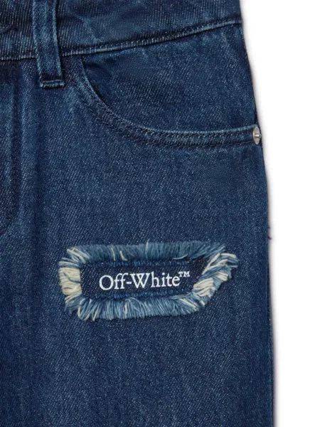 Blugi drepți copii Off-white alb