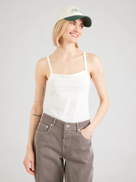 ONLY Top ONLSOFIE galben pastel alb