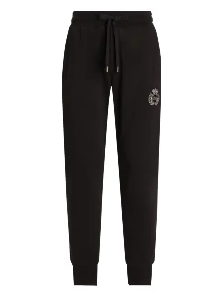 Pantaloni Dolce & Gabbana cu broderie negru