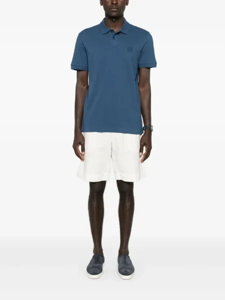 Tricou polo Boss albastru