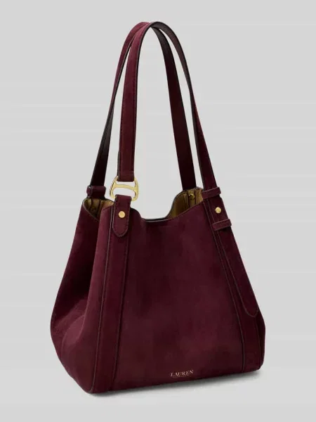 Lauren Ralph Lauren torebka shopper zamszowa brązowa