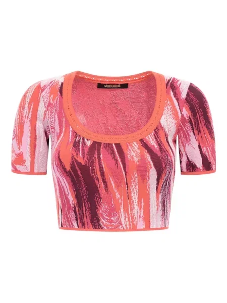 Scurt top Roberto Cavalli roz