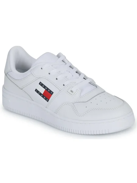 Pantofi Tommy Jeans retro alb