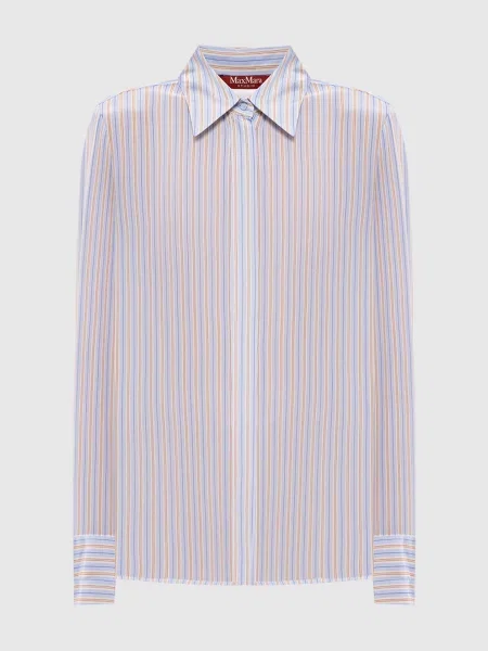 Сорочка MSTFLIRT із шовку Max Mara блакитна