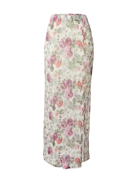 ONLY Fustă ONLMELANIA crem / stuf / lila / portocaliu verde