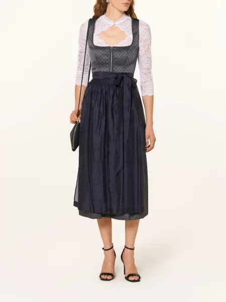 Krüger Dirndl Halenka Julene Z Krajky S Rukávy bílá