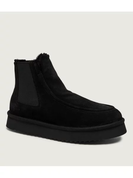 COPENHAGEN STUDIOS Bocanci | piele întoarsă | shearling negru