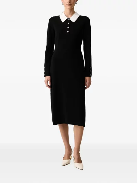 Gulerat rochie midi Karl Lagerfeld cu autograf negru