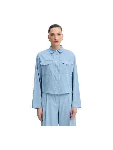 Bluzka Twinset casual niebieska