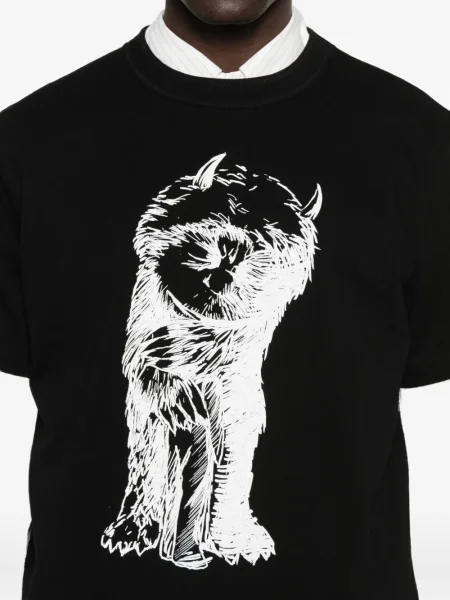 Tricou Sacai cu imagine negru