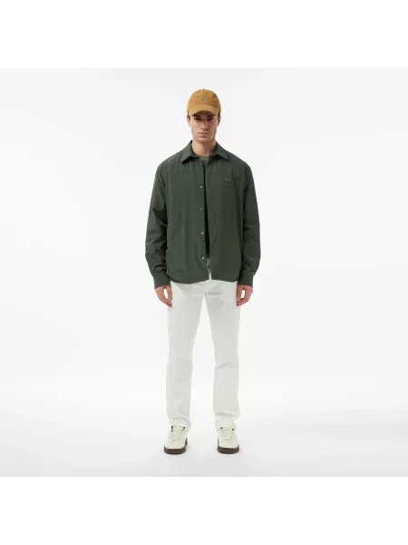 Lacoste Pikowana Wodoodporna Bluza Wierzchnia zielona